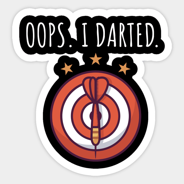 Oops I darted Sticker by maxcode